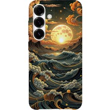 Karsu Design Samsung Galaxy A37 Uyumlu Baskılı Şeffaf Telefon Kılıfı | Koleksiyon: Moon Phases