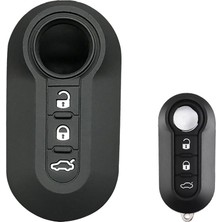 Ergün Store Fiat Doblo Ducato Punto Fiorino 3 Butonlu Anahtar Uyumlu Silikon Oto Anahtar Kumanda Kabı Kılıf Siyah