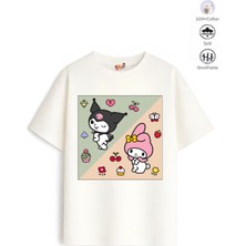 Belya Kids Wear Kız Çocuk Tam Kalıp Kur Tasarım 21 Oversize Tişört