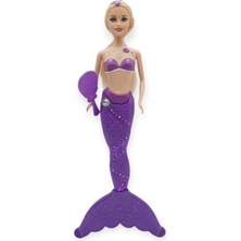 Ergün Store Deniz Kızı Işıklı Bebek - 2348/1-3 - Mor (Lisinya)