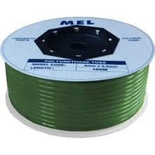 TDA 08 x 5.5 mm Poliüretan Hortum Pnömatik Hava Hortumu Green (Yeşil) Pu Hose 100 Metre