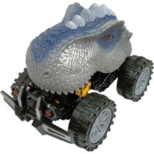 KSB Store Sürtmeli Dinazor Robota Dönüşen Araba 14 cm - Gri (Lisinya)