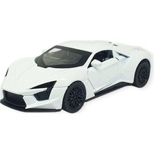 Ergün Store Çek Bırak Metal Arabalar 13 cm - SR2210- Beyaz (Lisinya)