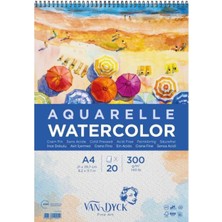 Ergün Store Suluboya  Kağıdı Blok A4 300 Gr. 20 Yp Üsten Spiralli