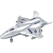 KSB Store Çek Bırak Mini Metal Uçak - Gri (Lisinya)
