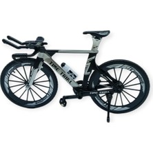 KSB Store Model Araçlar -1/10 Metal Yarış Bisikleti 18 cm - Gri (Lisinya)
