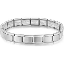 KSB Store Paslanmaz Çelik Italyan Charm Bileklik Iç ve Dış  Yazılı Kaliteli