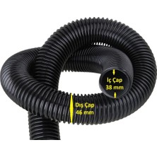 Srfn Ticaret (5 Metre) 38 mm Çaplı Süpürgeler Için Siyah Renk Hortum