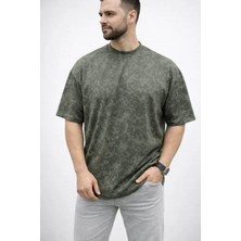 Secret Sita Erkek Premium Tişört Oy Yumuşak Dokulu Yıkamalı Oversize Thirt  Haki