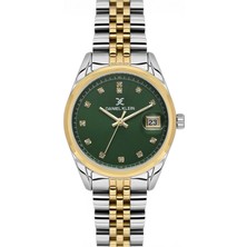 Daniel Klein Yeşil Taşlı Kadran Takvimli Kadın Kol Saati