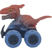 KSB Store Sürtmeli Dinazor Arabalar 12 cm - H-20 - Parasaurolophus - Mavi (Lisinya)