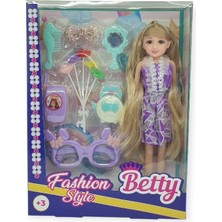 Ergün Store Güzellik Seti 7 Parça Aksesuarlı Bebek Seti - Mor (Lisinya)