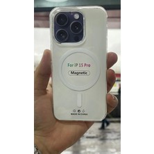 İzel Aksesuar Apple Iphone 15 Pro Sert Pc Sararmaz Magsafe Şeffaf  Kılıf