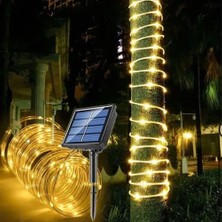 Derin Stok 10M 100 LED Solar LED Işık Gün Işığı Şeffaf Kablolu