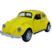 KSB Store Sesli Işıklı Vosvos Araba 15 cm - 32111D - Sarı (Lisinya)