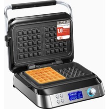 Fohere Double Belçika Waffle Makinesi 1600W LCD Akıllı Programlı