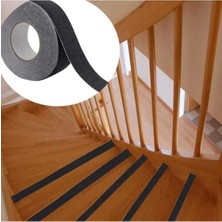 Ergün Store Merdiven Zemin Kaydırmaz Güçlü Bant Yapışkanlı Kaymaz Bant Siyah 25 mm x 5 Metre ( Lisinya )