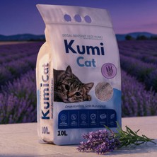 Kumi Cat Eko-Premium Rahatlatıcı Etki Lavanta Kokulu Kedi Kumu, Güçlü Topaklanan Bentonit Kedi Kumu