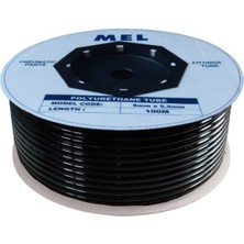 TDA 16 x 12 mm Poliüretan Hortum Pnömatik Hava Hortumu Black (Siyah) Pu Hose 50 Metre