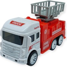 Ergün Store Iş Makinaları Serisi - Sürtmeli Itfaiye Aracı 12 cm  - Asansör (Lisinya)