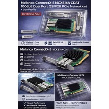 Mellanox Connectx-5 MCX516A-CDAT 100GBE Dual Port QSFP28 Pcıe Network Kart + Low Profile Bracke