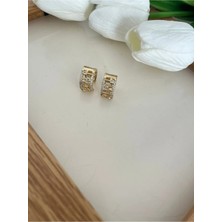 Nergis Collection 14K Kadın Zarif Halka Küpe Çelik Halka Xuping Küpe