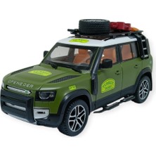 Ergün Store Model Araçlar - Metal Sesli Off-Road Araba 22 cm - Yeşil (Lisinya)