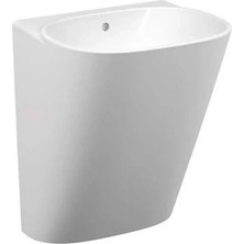 Vitra Frame Monoblok Lavabo, 50 Cm, Beyaz, Armatür Deliksiz(Su Taşma Deliksiz)