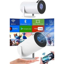 Ergün Store Sinema Projektörü Android HDMI USB Wifi Ses Çıkışlı Ayaklı Projeksiyon Taşınabilir - Lisinya