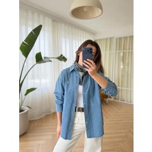 Deva By Gülten Berk Kuş Nakışlı Denim Gömlek