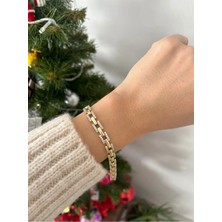 Nergis Collection Kadın 14K Xuping Bileklik Gold Vip Çelik Bileklik