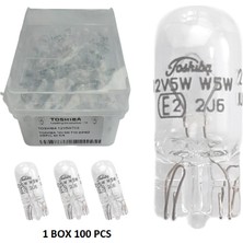 Gutsy Toshıba 12V 5W T10 Dıpsız Ampul E2 2j6 ( 10 Adet)