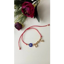 Nergis Collection Harfli Kırmızı Charm Bileklik Isimli Bileklik Şans Bilekliği Kişiye Özel