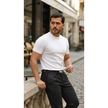 Secret Sita Erkek Basic Bisiklet Yaka Kısa Kollu Triko Tişört  %100 Pamuk Akrilik