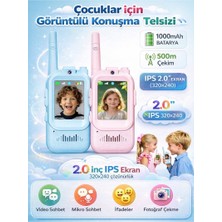 Sonreir Akıllı Kameralı Çocuk Telsizi Videolu Görüşme 1000 mAh Şarjlı 2.0” Renkli LCD Ekran Walkie Talkie