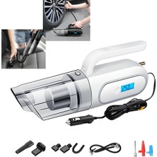 Emka 5630 Araç Içi Oto Süpürge Lastik Şişirme 4’ü 1 Arada Dijital Göstergeli Araç Süpürgesi & Lastik Şişirme Kompresörü