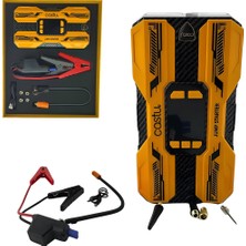 Castu CS73 Plus Max 18000MAH Akü Takviye Cihazı 4ü 1 Arada Jump Starter Kompresör Powerbank 150 Psı LED Işık