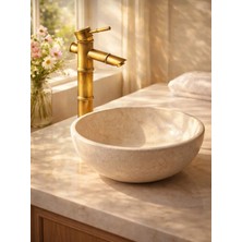 ESHOME  Eskara Gold Lüks Banyo Bataryası Pirinç Gövde Çanak Lavabo Uyumlu Modern Tasarım Musluk