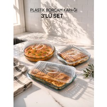 Myplas Plastik Yuvarlak+ Kare+ Dikdörtgen Borcam Kapağı 3'lü Set