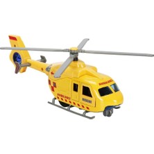 Ergün Store Çek Bırak Metal Helikopter 20 cm - Sarı (Lisinya)