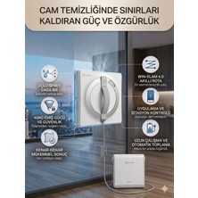 Ecovacs Otomatik Su Püskürtme Sistemli Çerçevesiz Cam Uyumlu Temizlik Robotu Taşınabilir Çantalı Güçlü Vakumlu Kesintisiz Cam Silici Makinesi