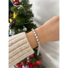 Nergis Collection 14K Xuping Rodyum Kaplama Unisex Çelik Bileklik