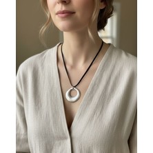 Vintage Takı Vintage Bohem Otantik Kolye Siyah Ipli