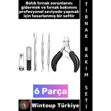 Wintoup #tırnakbakım Premium Güzellik Salonu Manikür Pedikür Çantalı Batık Tırnak Çıkarma Bakım Seti 6 Parça