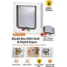 Petesia Büyük Boy Kedi ve Köpek Kapısı – Kilitli Evcil Hayvan Kapısı, 25 x 23,5 cm (Yurt Dışından)