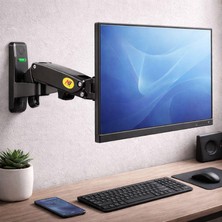 Multizone Nb F120 Duvar Monitör Tv Askı Aparatı Tutucu Kolu Su Terazili 17-27 Inç Hareketli