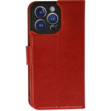 Sylar iPhone 14 Pro Max Kılıf Trend S Plus Kapaklı Kılıf - Kırmızı