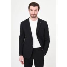 MCR Dokulu Slim Fit Mono Yaka Torba Cep Erkek Ceket