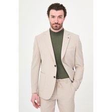 MCR Dokulu Slim Fit Mono Yaka Torba Cep Erkek Ceket