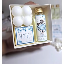 Liora Hediyelik Anneler Günü Hediyesi Buble Mum , Çikolata ,kolonya 5 Adet